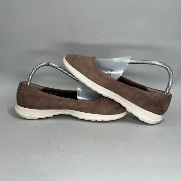 Skechers Shoes Women's Size 7.5 Walk Lite GOGA Max Brown Ballet Comfort Flats - Picture 8 of 13